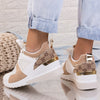 Дамски кецове на платформа Floret - White/Beige