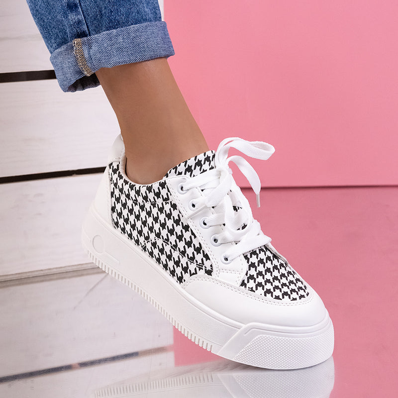 Дамски кецове Fernanda - White/Black
