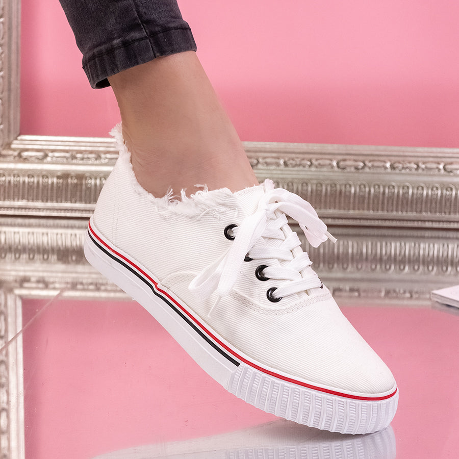 Дамски кецове Arona - White/Burgundy