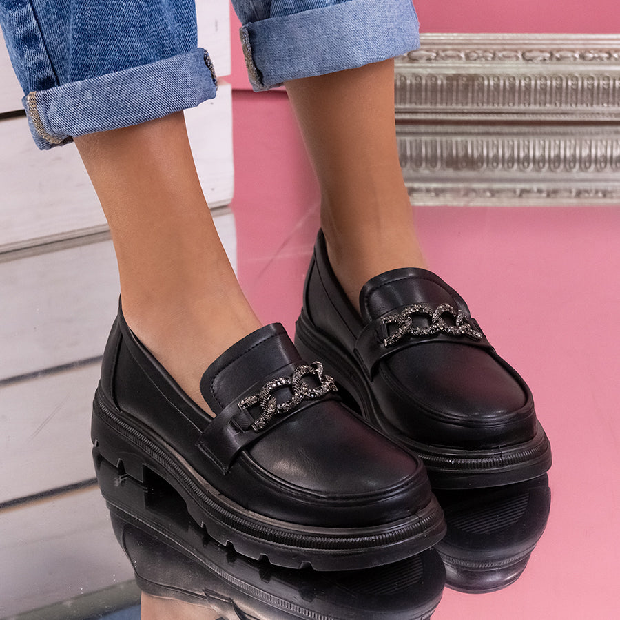 Дамски обувки Imena - Black Leather