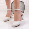 Дамски обувки на ток Adelina - White