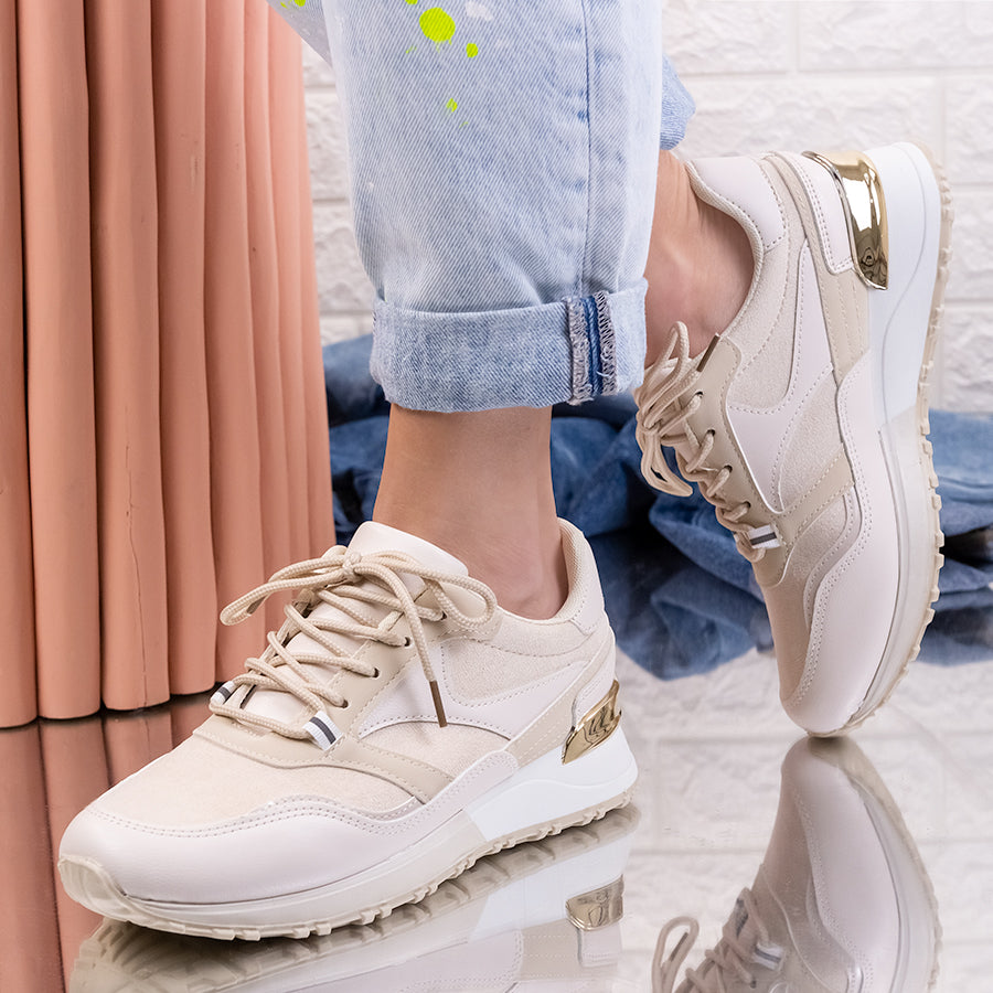 Дамски маратонки Radena - Beige