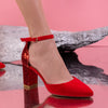 Дамски обувки на ток Viona - Red