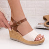 Дамски сандали на платформа Avena - Beige
