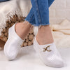 Дамски чехли на платформа Dulce - White