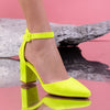 Дамски обувки на ток Lorena - Yellow
