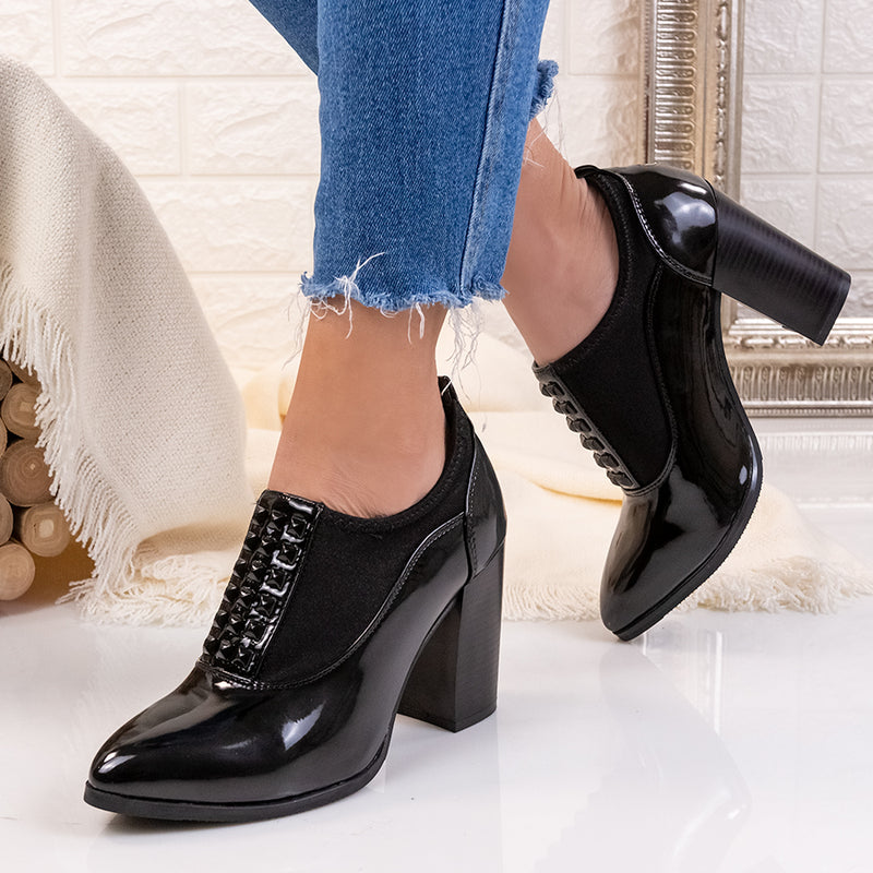 Дамски обувки на ток Botena - Black | DMR.