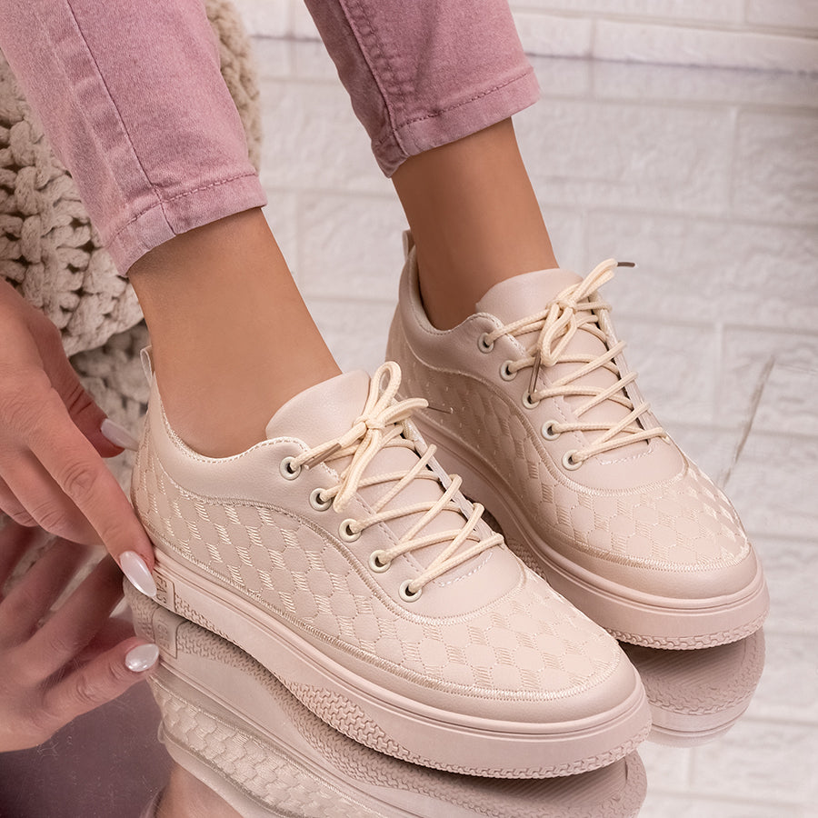 Дамски кецове Aviana - Beige