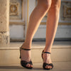 Дамски сандали на ток Eva - BLACK | DMR.