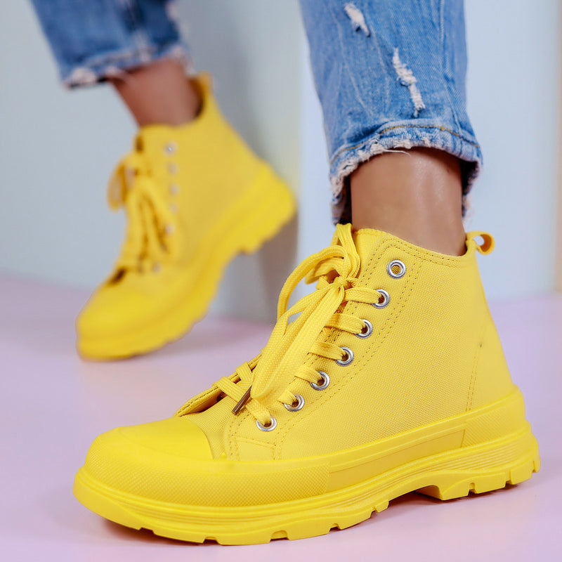 Дамски кецове Steffy-Yellow | DMR.