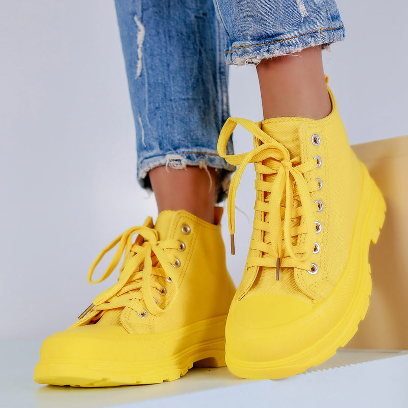 Дамски кецове Steffy-Yellow | DMR.