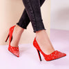 Дамски обувки на ток-Vanina-Red | DMR.