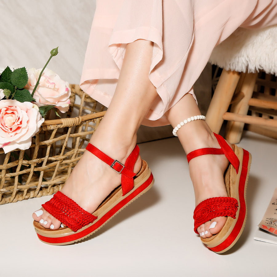 Дамски ниски сандали FLORENCE-RED | DMR.
