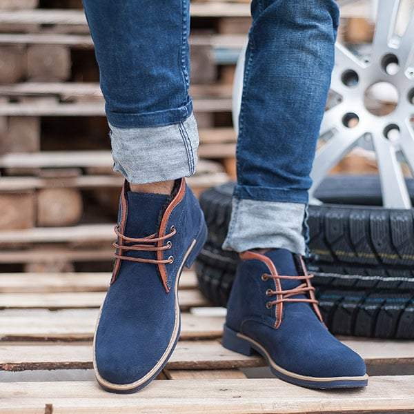 Мъжки боти Duster – Blue/Brown | DMR.