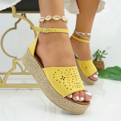 Жълти сандали на платформа Sienna-Yellow | DMR.