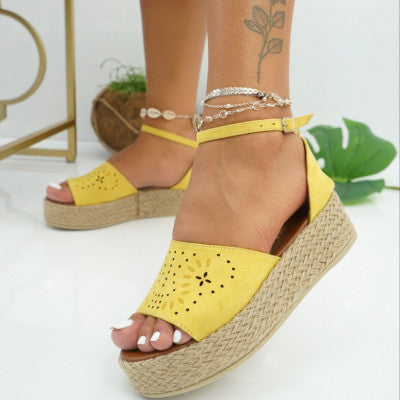 Жълти сандали на платформа Sienna-Yellow | DMR.