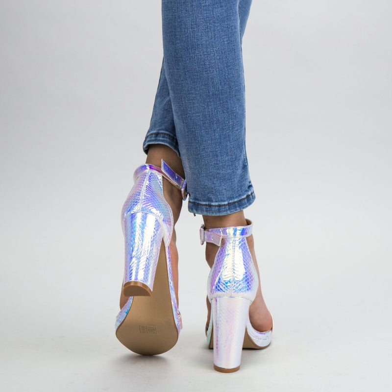 Дамски сандали на ток LILLY-PINK | DMR.