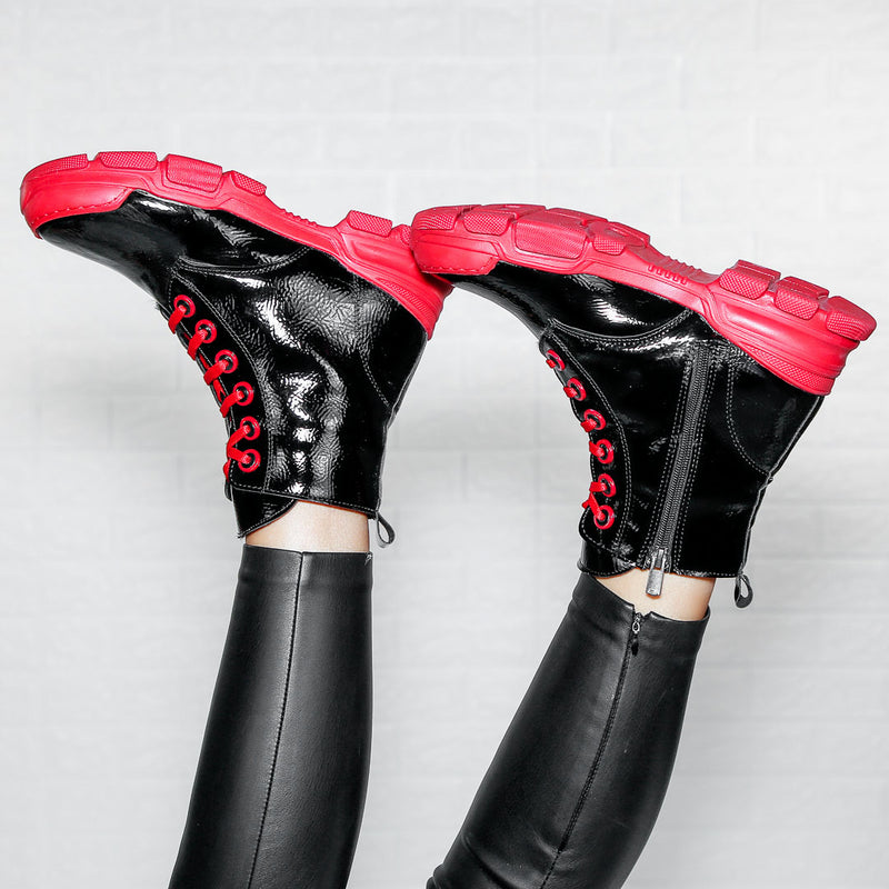 Дамски боти Steffy - Black/Red | DMR.